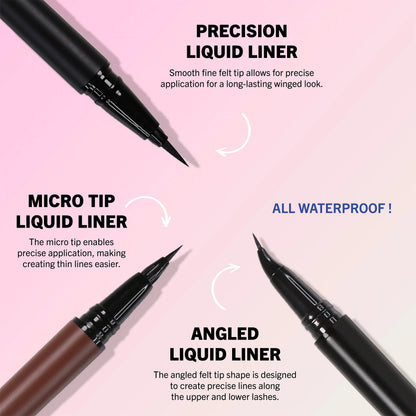 MOIRA Precision Liquid Liner 001 Black | Felt Tip Eyeliner