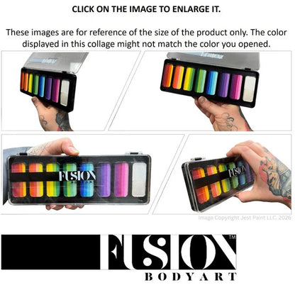Fusion Body Art | Face Painting Palette | Thin Strokes - RAINBOW RUSH (8 x 14gr)