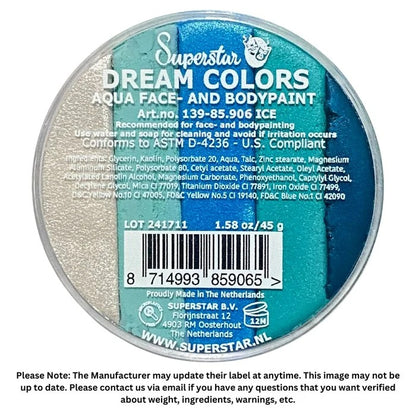 Superstar Face Paint | Dream Colours Rainbow Cake - ICE (Blue Gradient) - 45gr