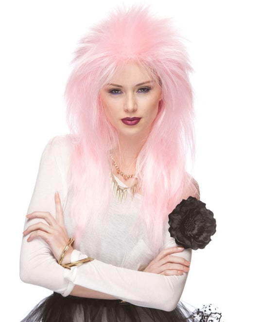 Long Rocker XL Pink Wig