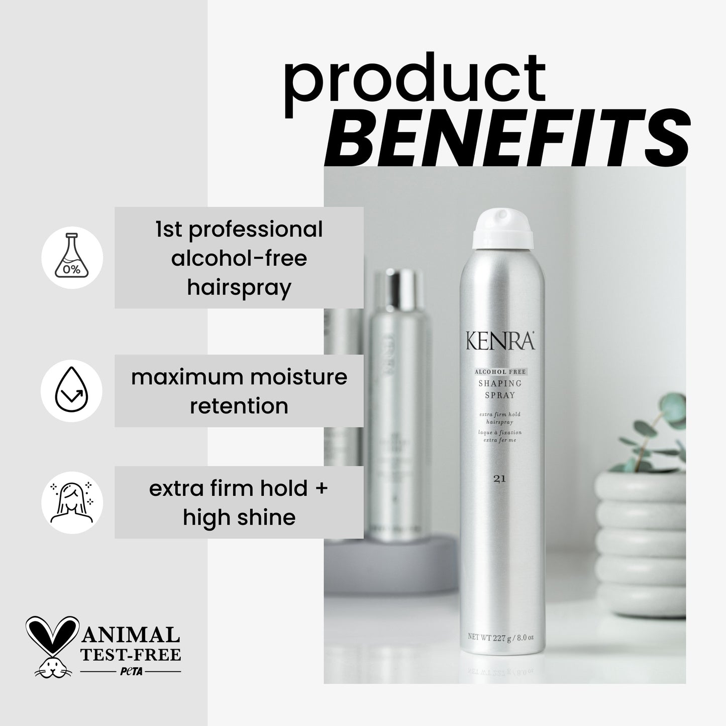 Kenra Shaping Spray Alcohol Free Hairspray 21 8oz.