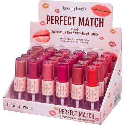 Beauty Treats Perfect Match - Hydrating Lip Gloss & Matte Liquid Lipstick