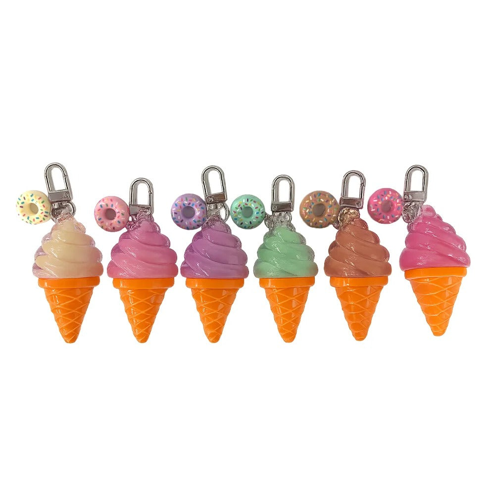 Beauty Treats Sherbert Swirls Lip Balm with Removable Donut Keychain