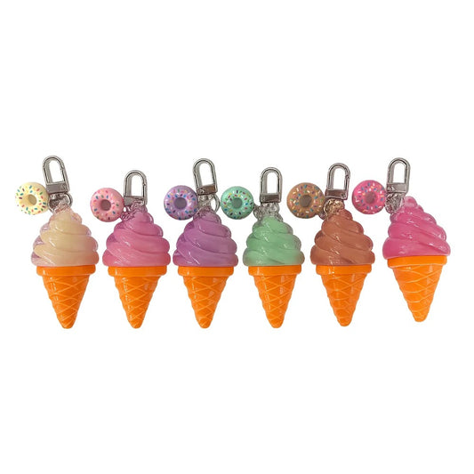 Beauty Treats Sherbert Swirls Lip Balm with Removable Donut Keychain