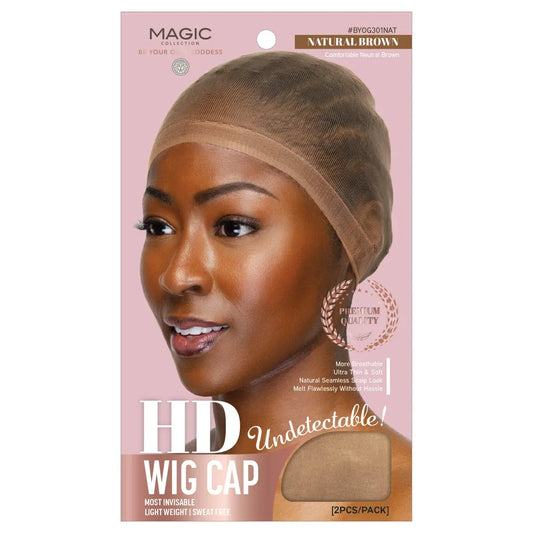 Magic Collection - Undetectable Hd Wig Cap - [Natural Brown] 2pc Pack BYOG301NAT