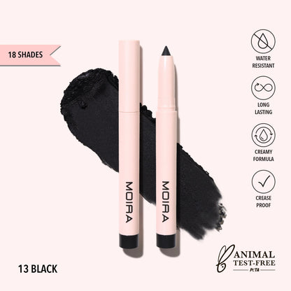 MOIRA At Glance Stick Shadow 013 Black | Eyeshadow Stick