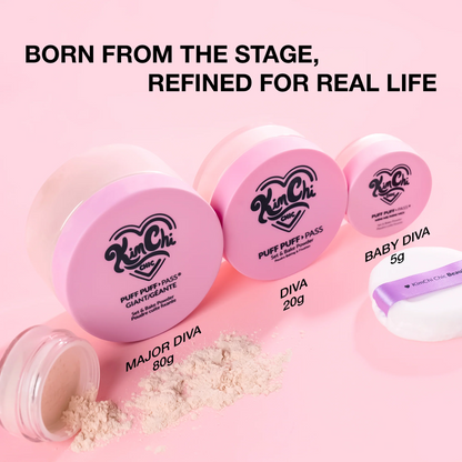 Kimchi Chic Beauty Puff Puff Pass Set & Bake Powder - GIANT Translucent