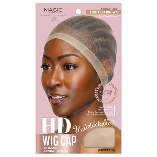 Magic Collection - Undetectable Hd Wig Cap - [Lightest Brown] 2pc Pack BYOG301LBRO