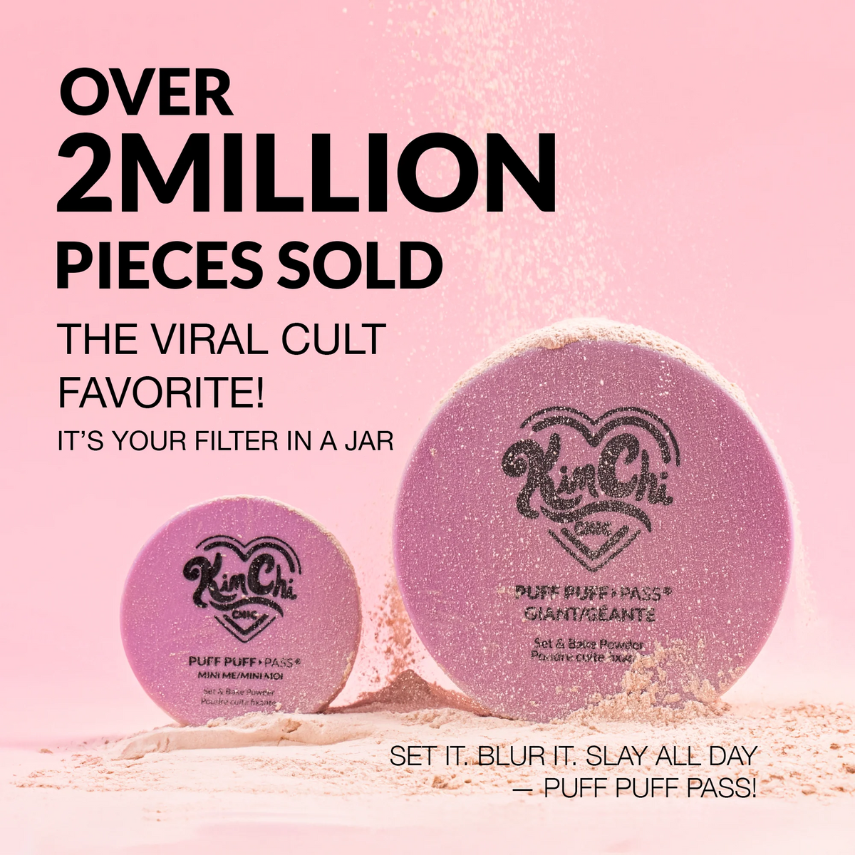 Kimchi Chic Beauty Puff Puff Pass Set & Bake Powder - MINI Translucent