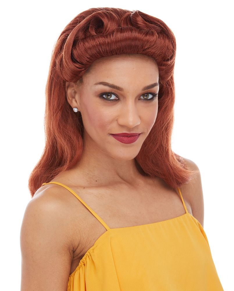 40's Pinup Girl - Auburn Wig