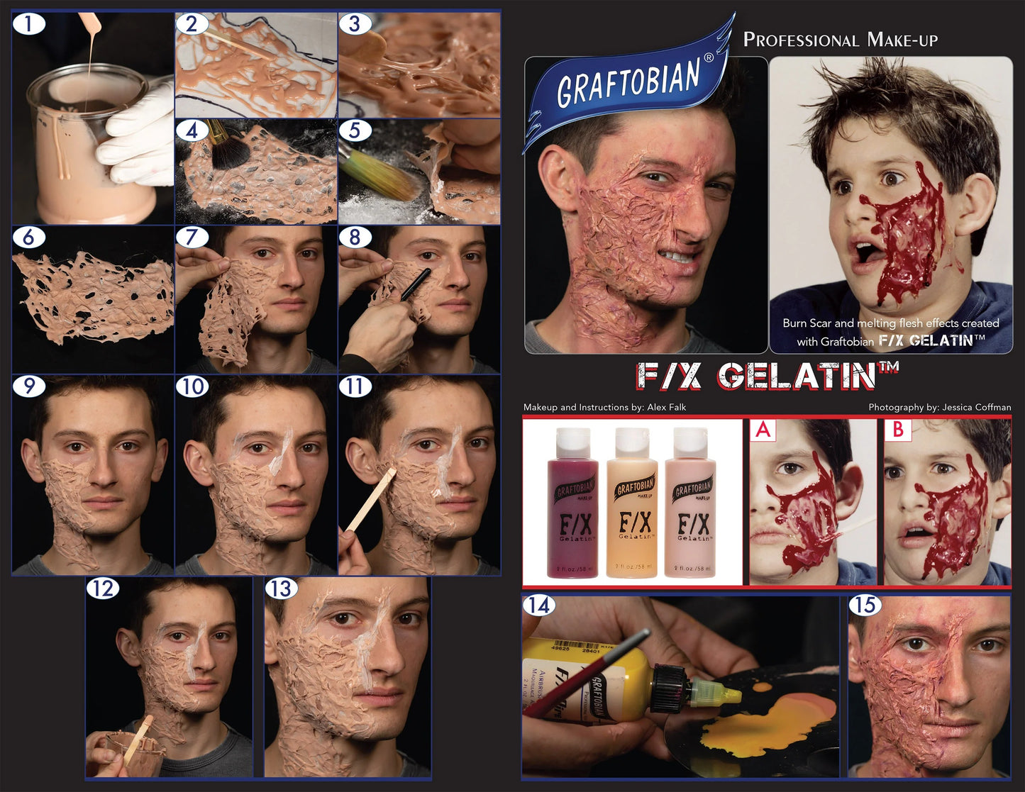 Graftobian F-X Gelatin™ Special Effects Gel - 3 colors