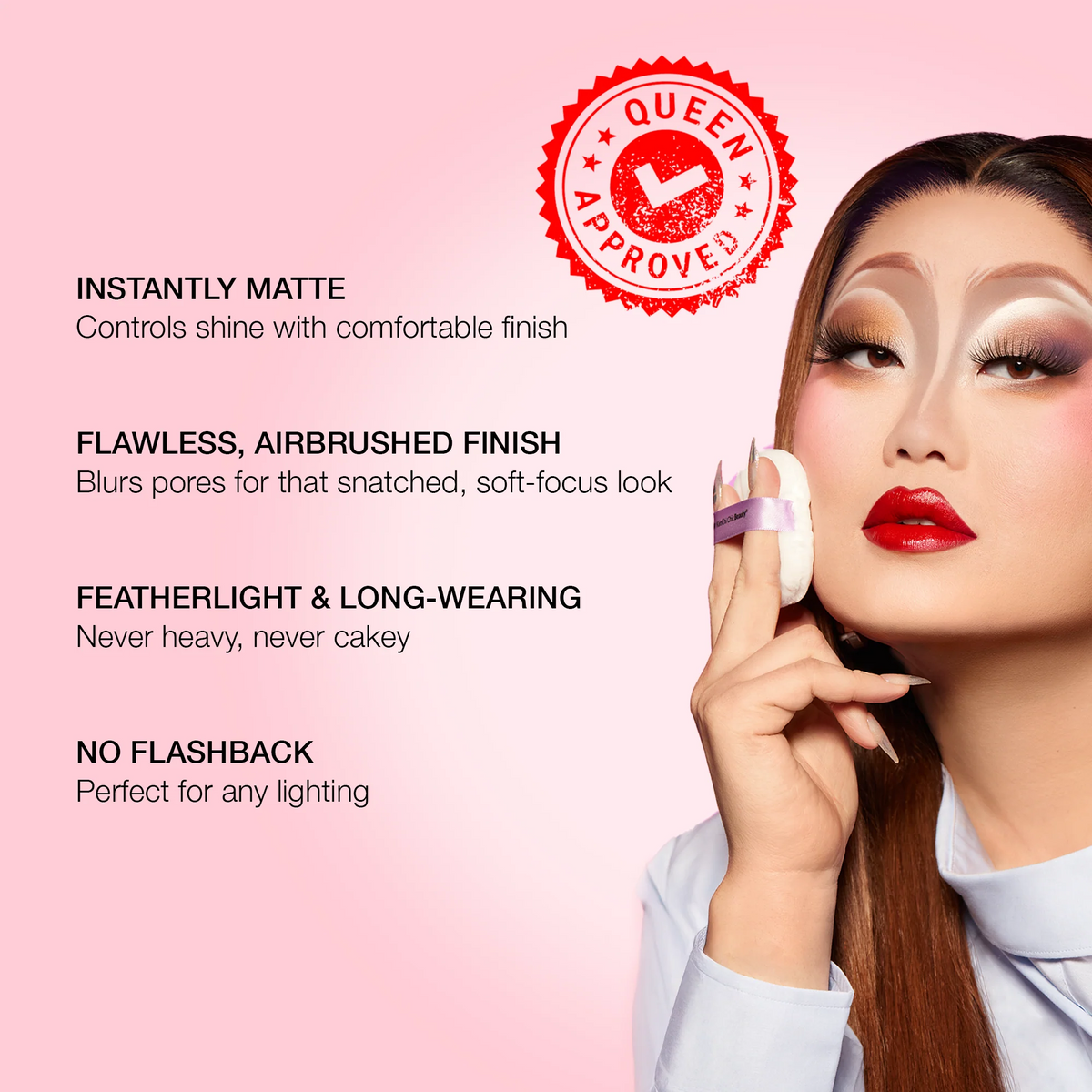 Kimchi Chic Beauty Puff Puff Pass Set & Bake Powder - GIANT Translucent