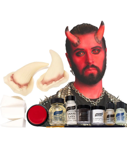 Devil Makeup Kit with Horns