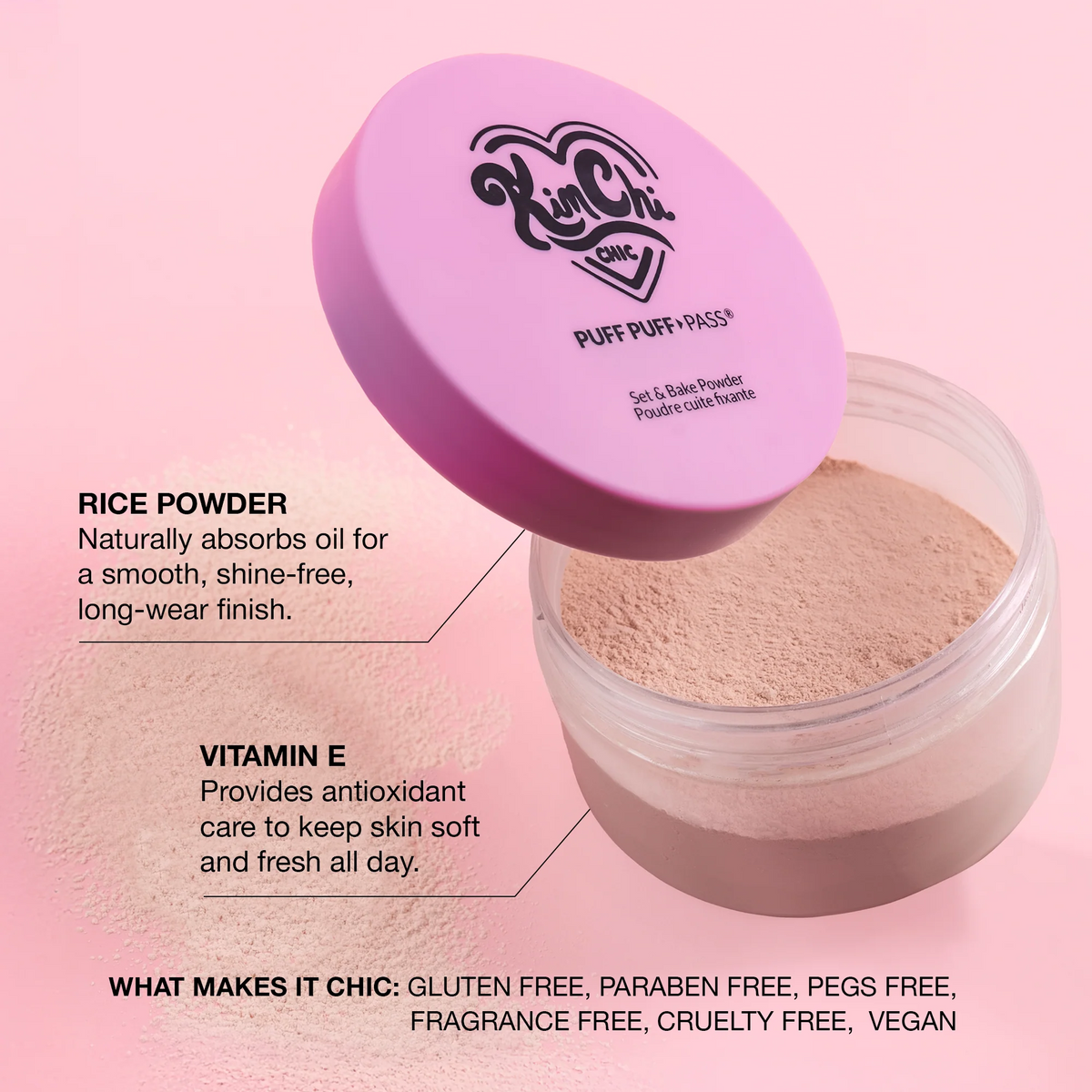 Kimchi Chic Beauty Puff Puff Pass Set & Bake Powder - MINI Banana