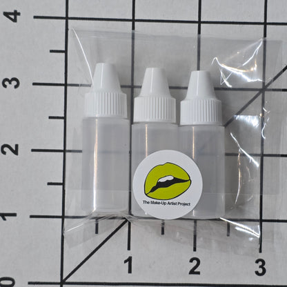 theMUAproject 6ml (3 Pack) White Ribbed Top Bottle