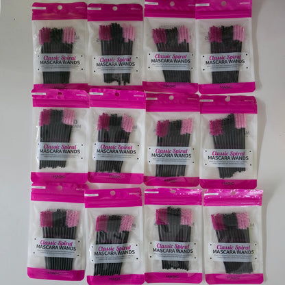 Magic Collection Mascara Wands - Classic Spiral BULK 144 PCS
