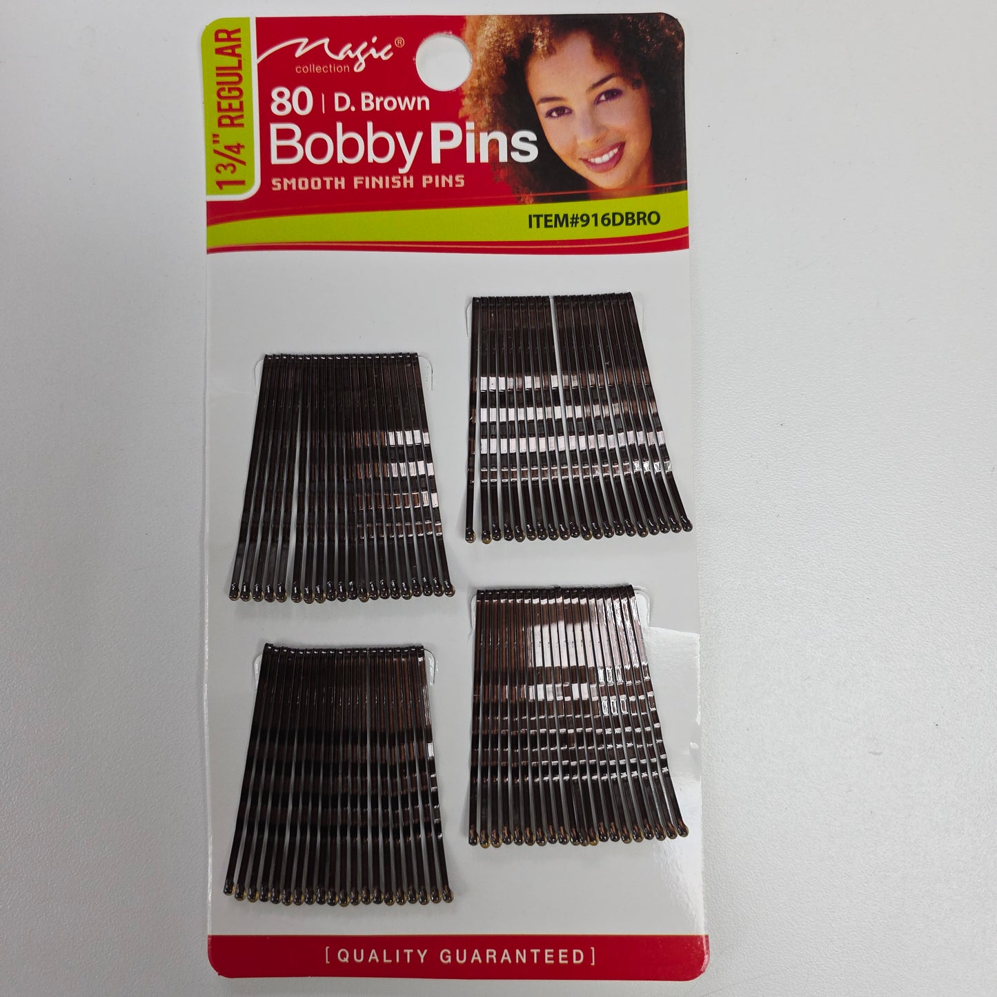 Magic Collection | 80 Count D. Brown Bobby Pins #916DBRO