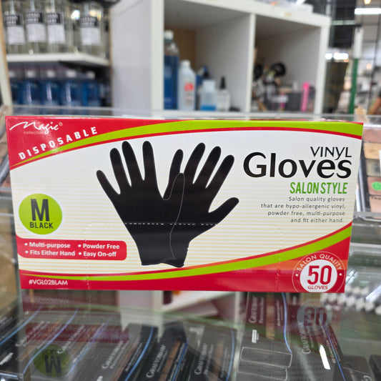 Vinyl Gloves Size M (Black)