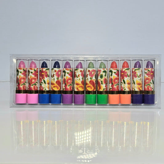 Princessa Aloe Lipstick Set - Floral Rainbow Mood Changing (12)