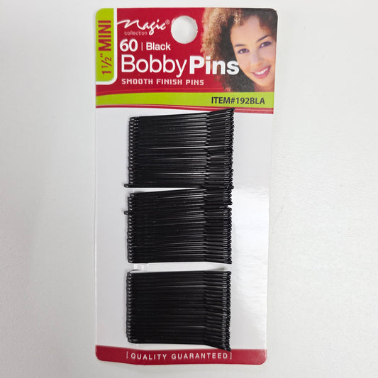 Magic Collection | 60 Count Black Mini Bobby Pins #192BLA