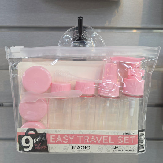 Easy Travel Set 9 Piece Set PINK