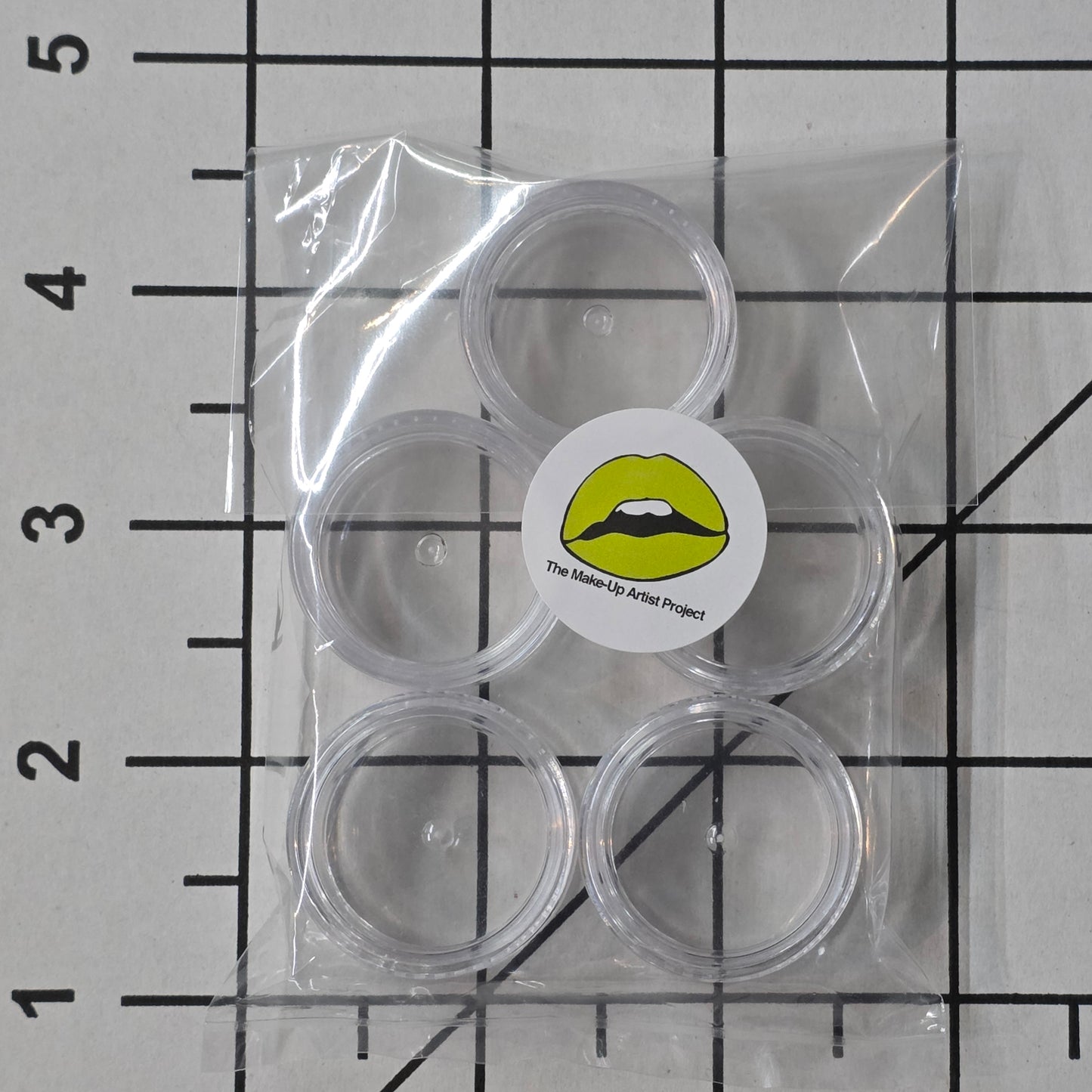 theMUAproject 5 Pack Sampling Jar with Flat Threaded Cap Clear 29354