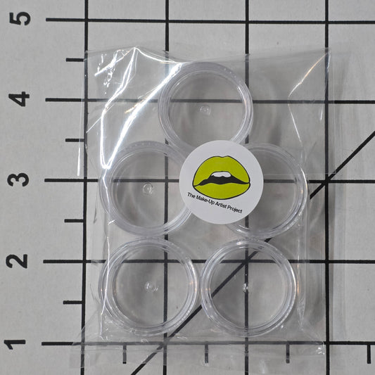 theMUAproject 5 Pack Sampling Jar with Flat Threaded Cap Clear 29354