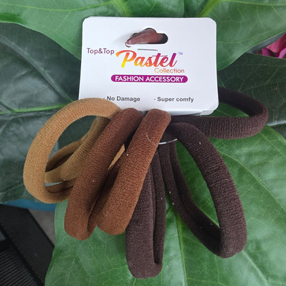 Assorted Brown Hair Ties - Medium