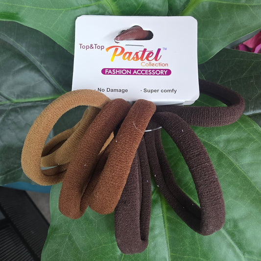 Assorted Brown Hair Ties - Medium