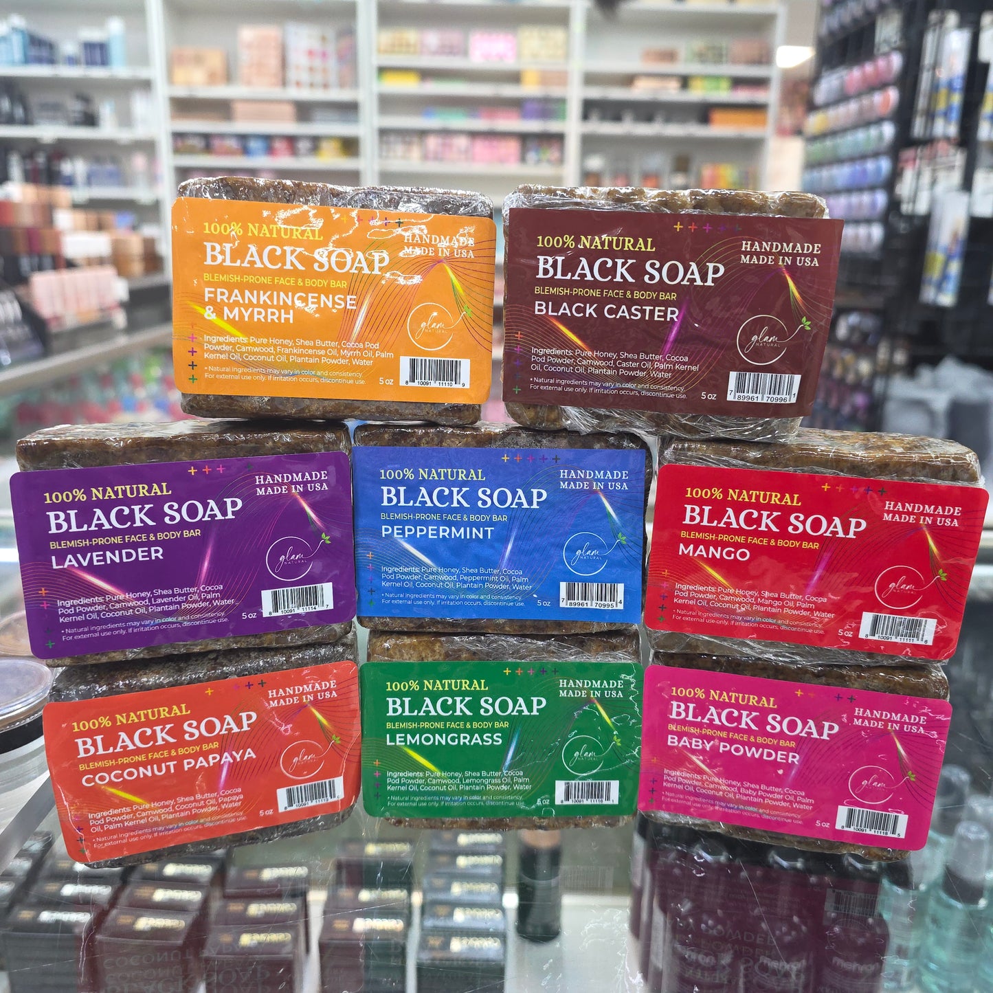 100% Natural Black Soap - Glam Natural