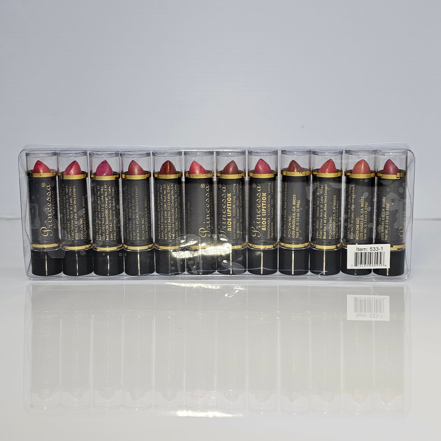 Princessa Aloe Lipstick Set - Fashionable Red Lipstick (12)