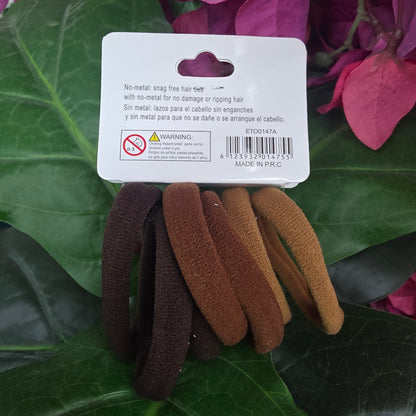 Assorted Brown Hair Ties - Medium