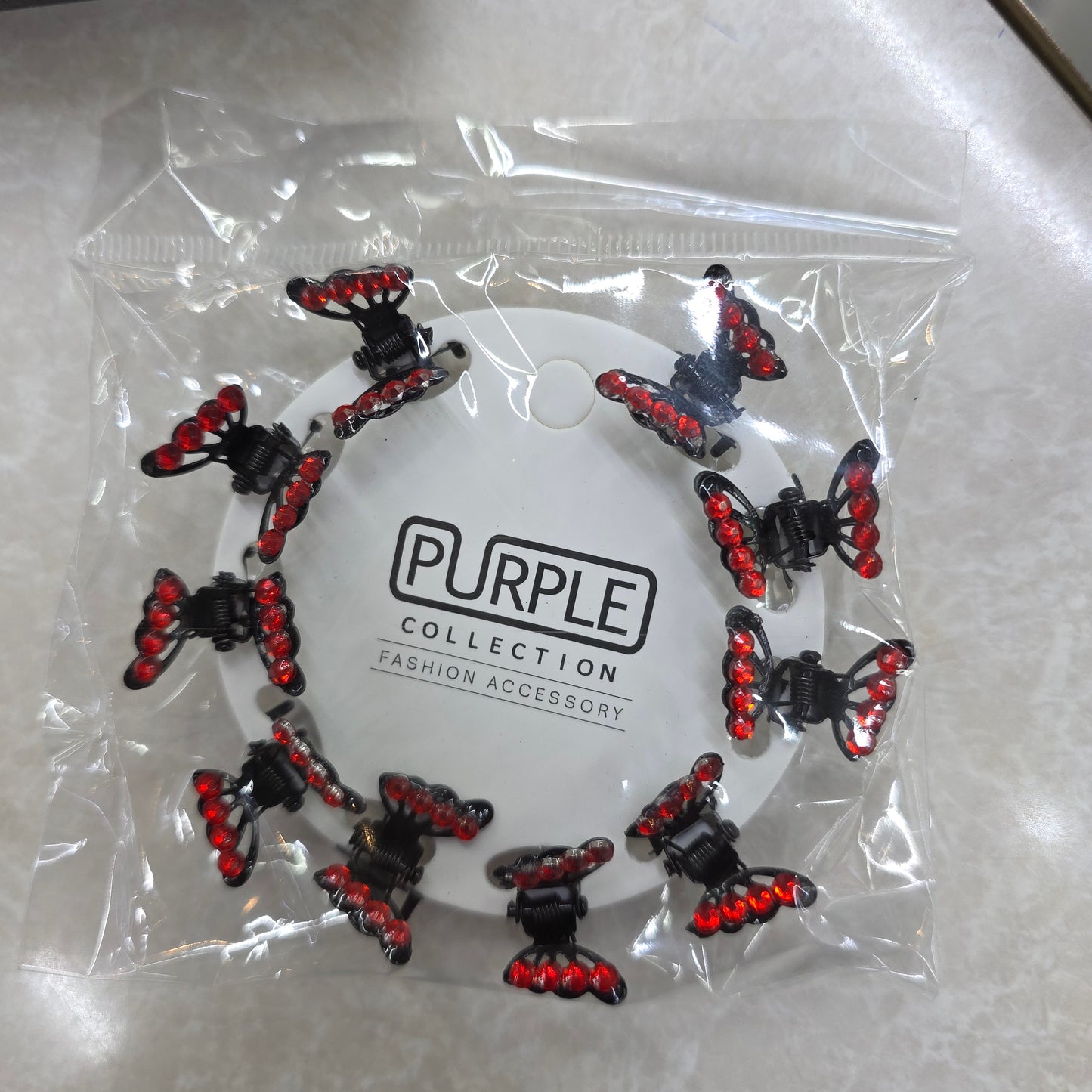 Butterfly Clips with Rhinestones