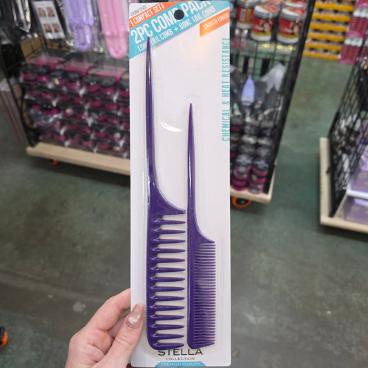 Stella Collection Comb - 2Pc Comb Bone & Long Combo 2501