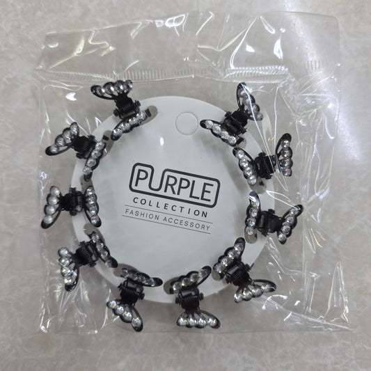 Butterfly Clips with Rhinestones