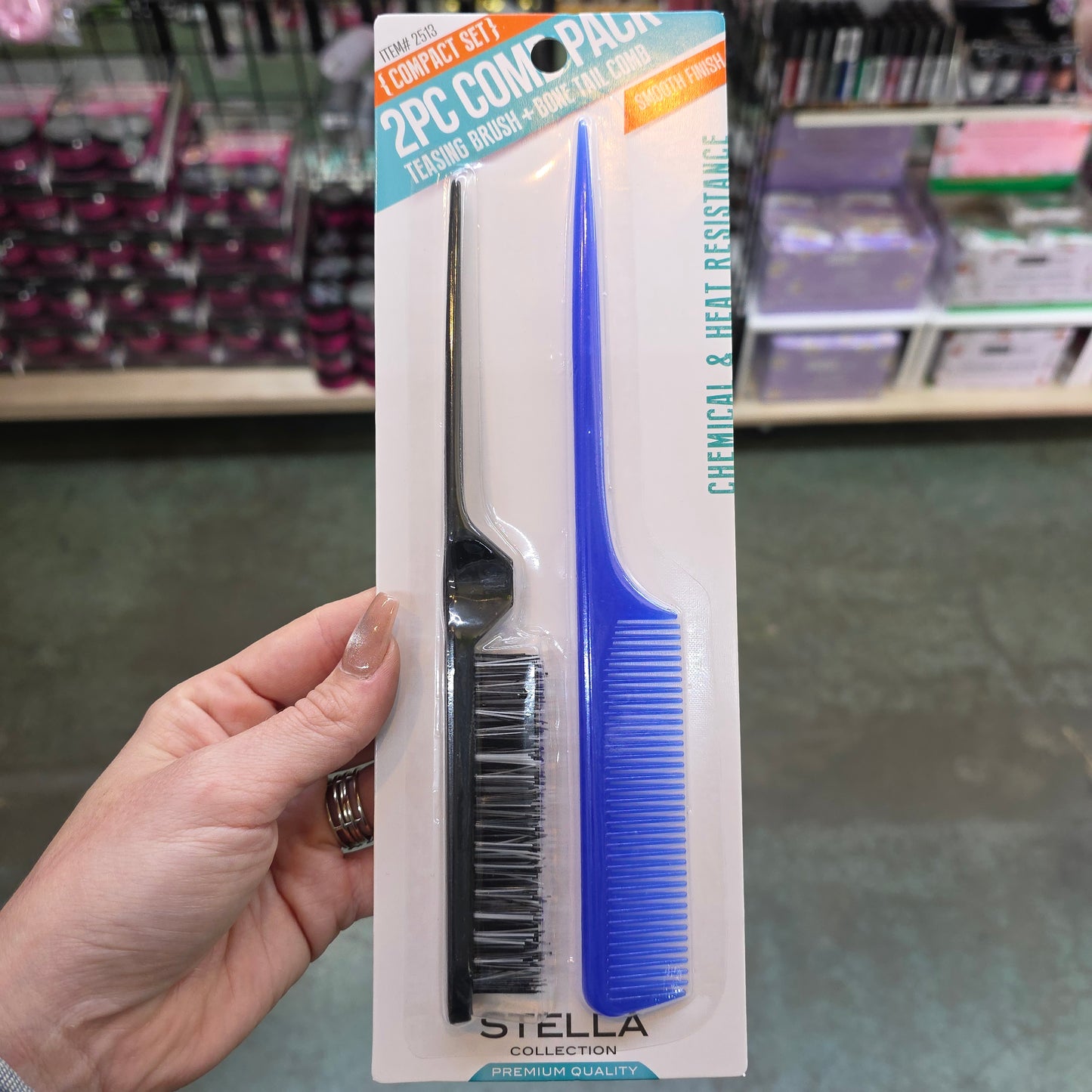 Stella Collection Comb - 2Pc Comb Teasing & Bonetail Combo 2513