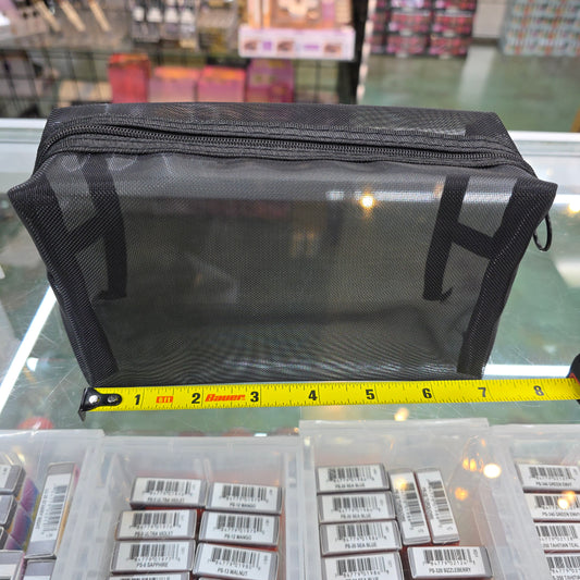 theMUAproject Large Mesh Pouch With Zipper 7 x 2.5 inch