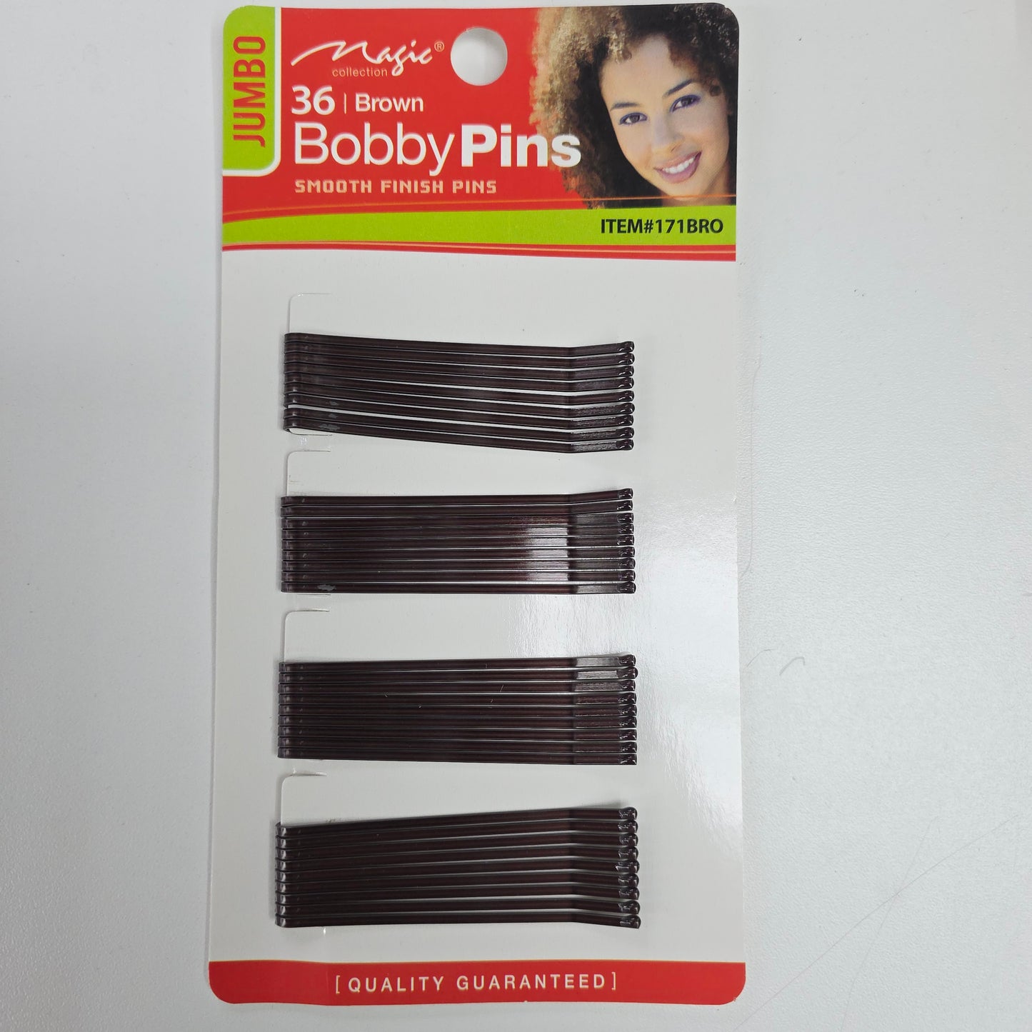 Magic Bobby Pins | 36 Count Jumbo Brown #171BRO
