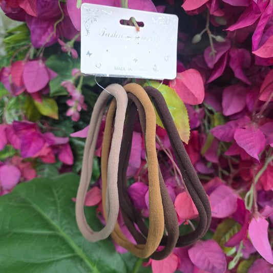 Assorted Brown Hair Ties - Large