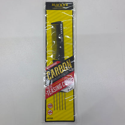 Carbon Comb - Metal Teasing Comb 7 1/2 inch