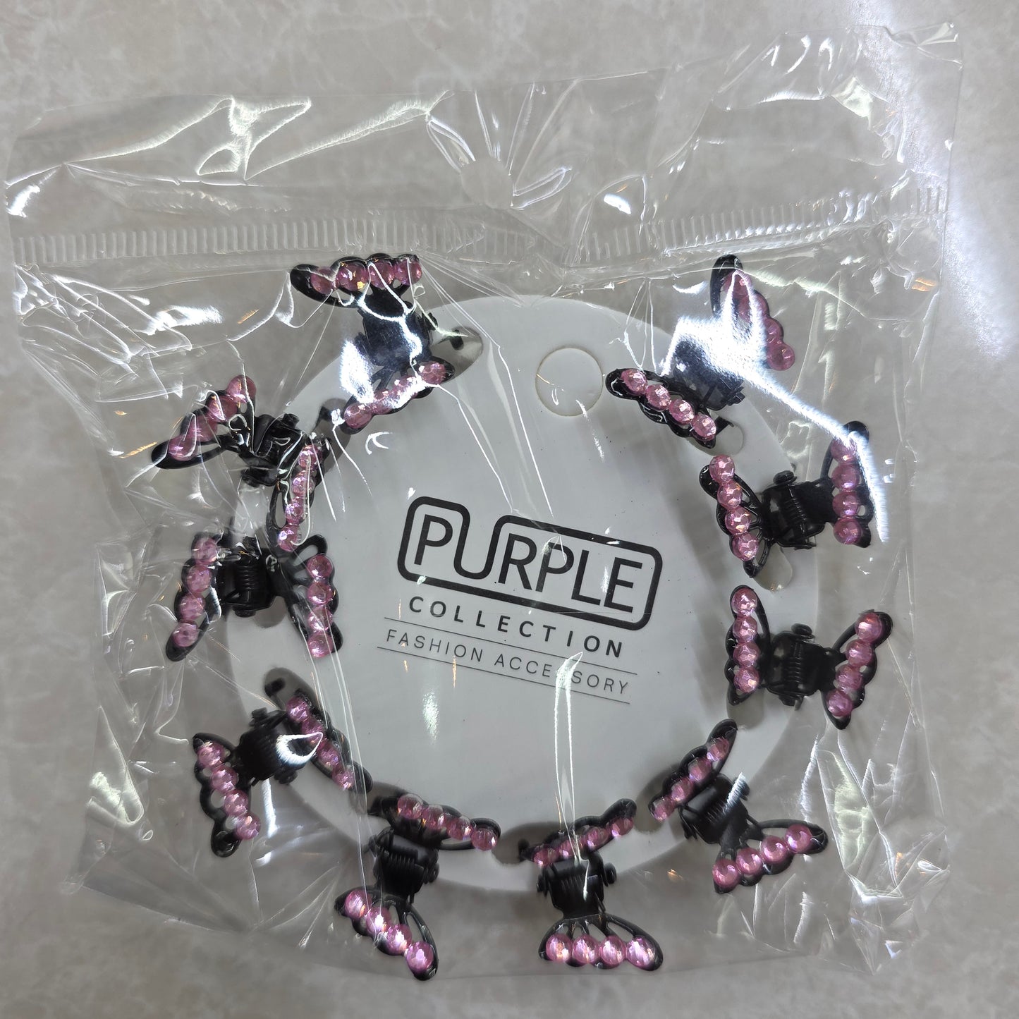 Butterfly Clips with Rhinestones
