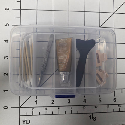 Empty Clear 5 Compartment Container with clip
