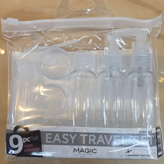 Easy Travel Set 9 Piece Set CLEAR