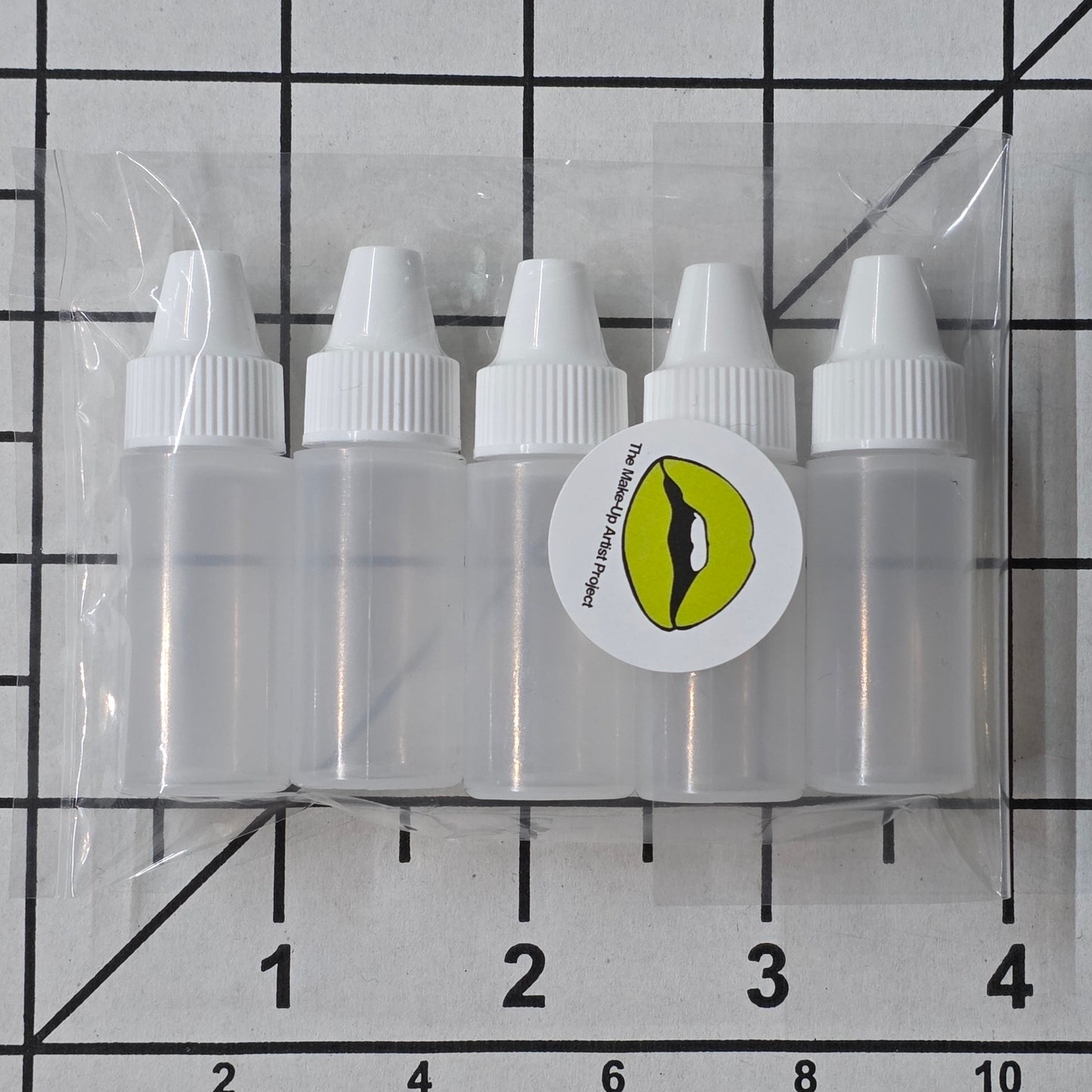 theMUAproject 6ml (5 Pack) White Ribbed Top Bottle