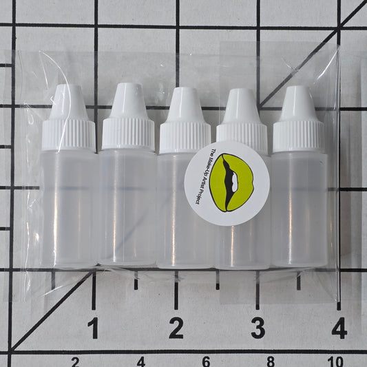 theMUAproject 6ml (5 Pack) White Ribbed Top Bottle