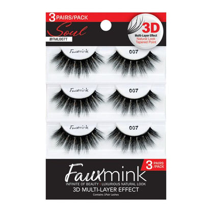 Response - 3D Faux Mink Eyelash 3 Pack - FML007T