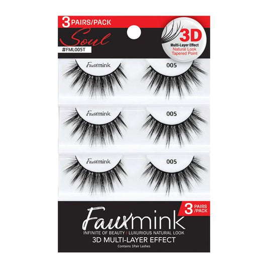 Response - 3D Faux Mink Eyelash 3 Pack - FML005T