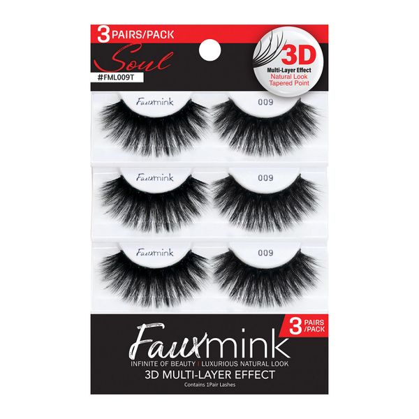 Response - 3D Faux Mink Eyelash 3 Pack - FML009T