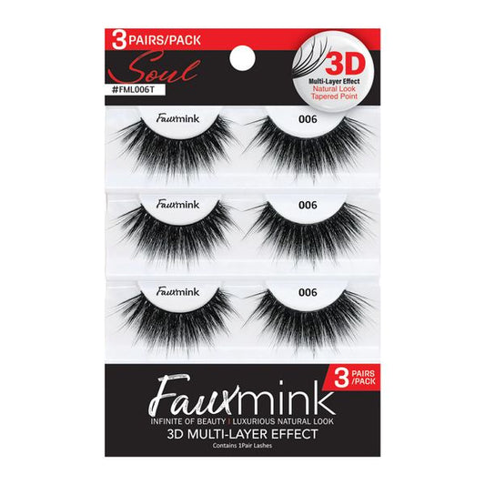 Response - 3D Faux Mink Eyelash 3 Pack - FML006T