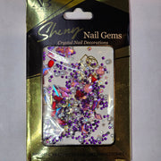 Ana Beauty Shiny Nail Gems - Purple Crystals